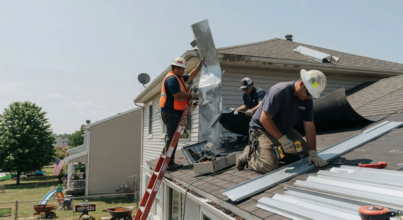 Storm Damage Metal Roof Repair in Sugarloaf, PA